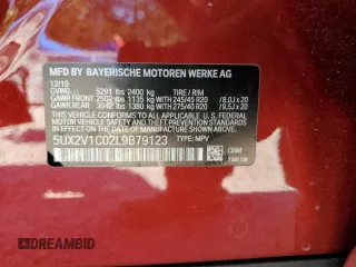 2020 BMW X4 xDrive30i z VIN 5UX2V1C02L9B79123, wystawiony jako Copart lot #60143412 z przebiegiem Nie podano mil oraz . Historia ofert i sprzedaży dostępna na DreamBid. Obrazek 10.