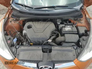 2013 Hyundai Veloster w/Red Int with VIN KMHTC6AD5DU094010, listed as a Copart auction lot 58048795 with 90,455 mi miles and Salvage title. Bid and sale history available at DreamBid. Image 11.