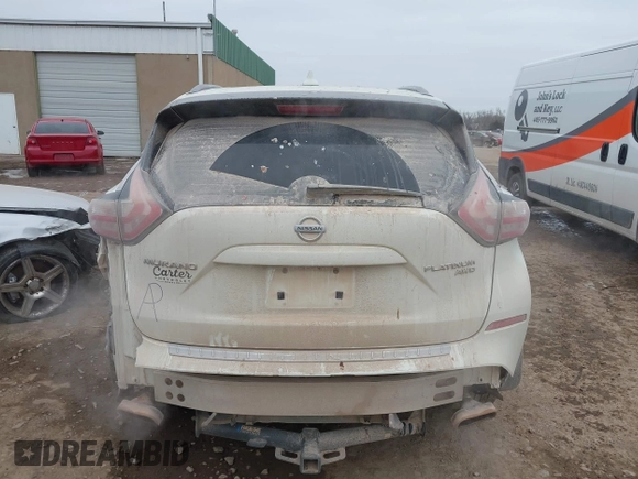 2017 Nissan Murano S with VIN 5N1AZ2MH0HN185795, listed as a IAAI auction lot 41557000 with 182,687 mi miles and . Bid and sale history available at DreamBid. Image 16.