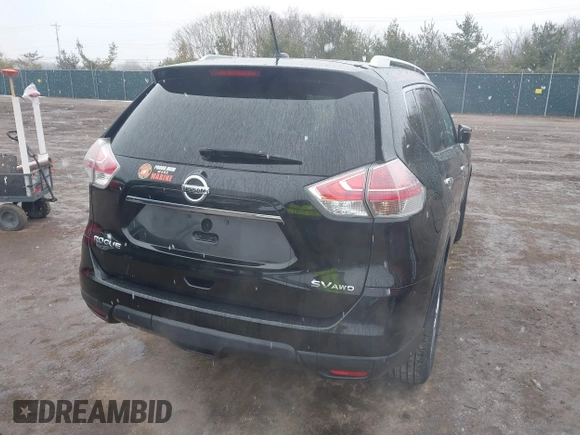 2016 Nissan Rogue SV with VIN KNMAT2MV0GP736497, listed as a IAAI auction lot 41726100 with 151,339 mi miles. Bid and sale history available at carsss.com. Image 4.