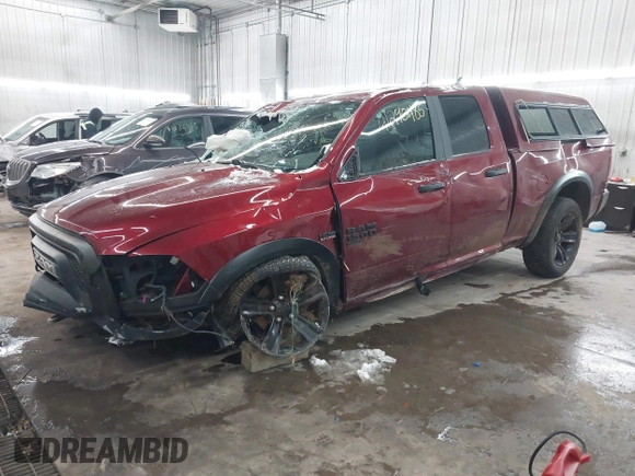 2021 Ram 1500 Classic Warlock with VIN 1C6RR7GT1MS506329, listed as a IAAI auction lot 41290485 with 56,819 mi miles. Bid and sale history available at carsss.com. Image 21.