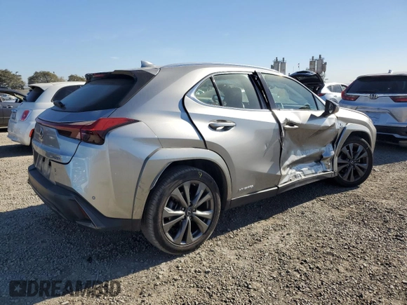 2022 Lexus UX 250h F Sport with VIN JTHE9JBHXN2057367, listed as a Copart auction lot 85917724 with 60,556 mi miles and Salvage Title. Bid and sale history available at DreamBid. Image 3.