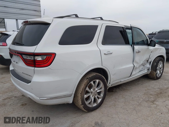 2017 Dodge Durango Citadel with VIN 1C4RDJEG1HC611706, listed as a IAAI auction lot 41932226 with 205,990 mi miles and . Bid and sale history available at carsss.com. Image 4.
