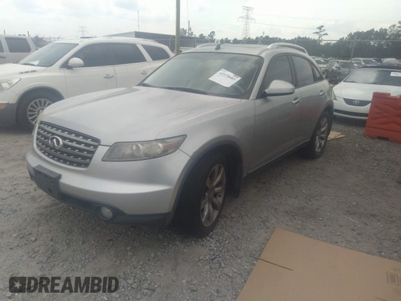 2005 Infiniti FX z VIN JNRAS08W05X203234, wystawiony jako IAAI lot #42375603 z przebiegiem Nie podano mil oraz . Historia ofert i sprzedaży dostępna na DreamBid. Obrazek 2.