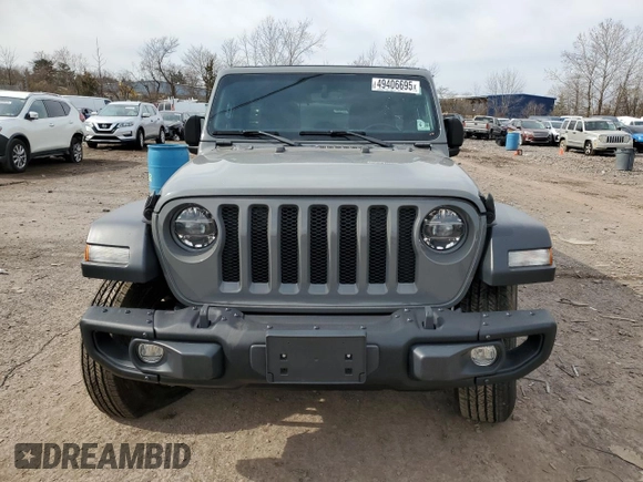 2021 Jeep Wrangler Unlimited Freedom with VIN 1C4HJXDN4MW672340, listed as a Copart auction lot 49406695 with 48,832 mi miles and Salvage title. Bid and sale history available at DreamBid. Image 5.