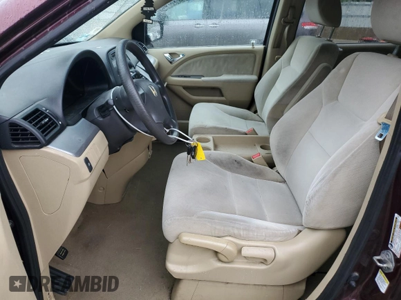 2008 Honda Odyssey LX with VIN 5FNRL38258B080964, listed as a Copart auction lot 59221895 with 168,359 mi miles and Salvage title. Bid and sale history available at DreamBid. Image 7.