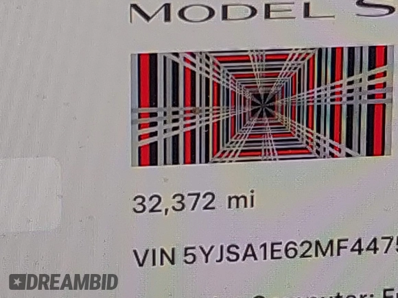 2021 Tesla Model S Plaid with VIN 5YJSA1E62MF447509, listed as a IAAI auction lot 42509281 with 32,372 mi miles and . Bid and sale history available at DreamBid. Image 16.