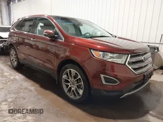 2015 Ford Edge Titanium with VIN 2FMTK4K90FBC20834, listed as a IAAI auction lot 41208228 with 120,730 mi miles. Bid and sale history available at carsss.com. Image 1.