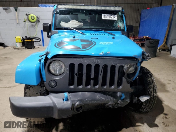 2017 Jeep Wrangler Willys Wheeler with VIN 1C4AJWAG3HL584372, listed as a Copart auction lot 85467294 with Not Provided miles and Salvage Title. Bid and sale history available at DreamBid. Image 5.
