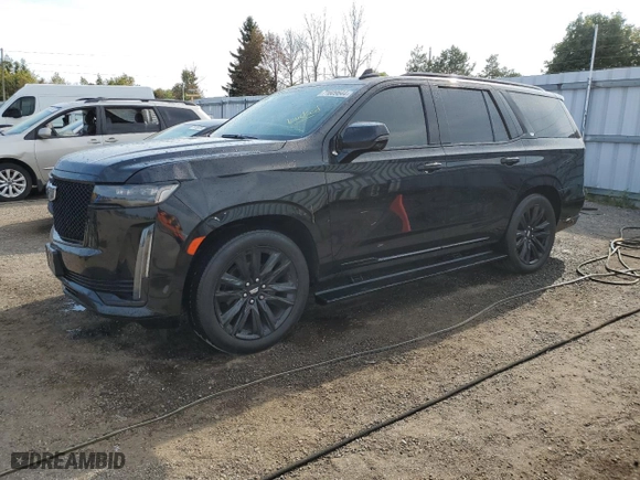 2021 Cadillac Escalade Sport Platinum with VIN 1GYS4GKT1MR375792, listed as a Copart auction lot 71609644 with 101,370 mi miles and Salvage Title. Bid and sale history available at carsss.com. Image 1.
