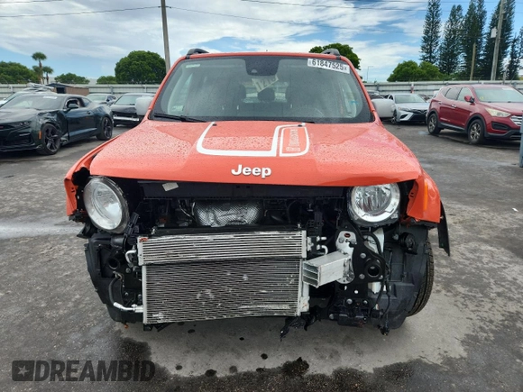 2021 Jeep Renegade Latitude with VIN ZACNJCBB2MPM82566, listed as a Copart auction lot 61847525 with 28,741 mi miles and Salvage title. Bid and sale history available at DreamBid. Image 5.