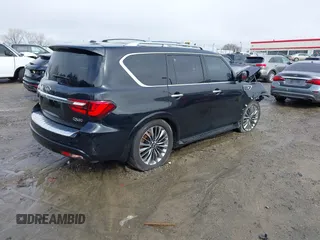 2021 Infiniti QX80 SENSORY with VIN JN8AZ2BE7M9271822, listed as a IAAI auction lot 41572764 with 84,502 mi miles. Bid and sale history available at carsss.com. Image 4.