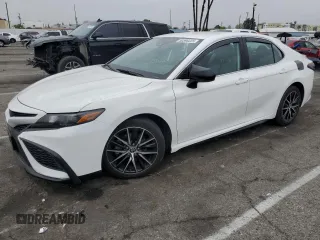 2021 Toyota Camry SE Nightshade with VIN 4T1G11AK6MU611646, listed as a Copart auction lot 50590225 with 55,704 mi miles and Salvage Title. Bid and sale history available at DreamBid. Image 1.