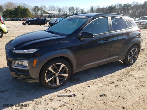 2021 Hyundai Kona Ultimate with VIN KM8K5CA50MU728806, listed as a Copart auction lot 86203574 with 40,654 mi miles and Salvage Title. Bid and sale history available at carsss.com. Image 1.