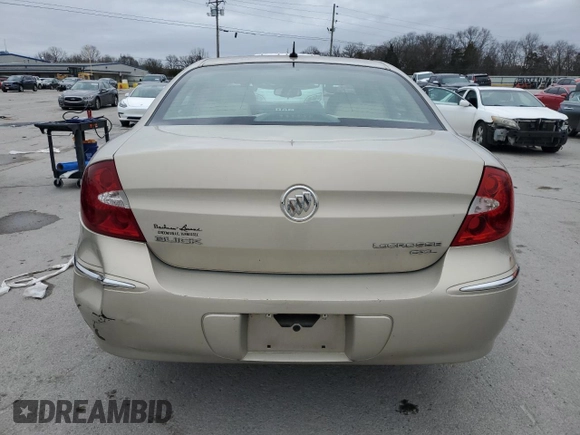 2009 Buick LaCrosse CXL with VIN 2G4WD582491270654, listed as a Copart auction lot 47790535 with 191,106 mi miles and Salvage Title. Bid and sale history available at carsss.com. Image 6.
