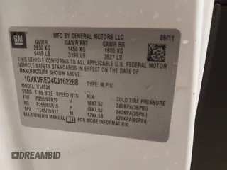 2012 GMC Acadia SLT1 with VIN 1GKKVRED4CJ162288, listed as a IAAI auction lot 41954877 with 188,993 mi miles and . Bid and sale history available at carsss.com. Image 9.