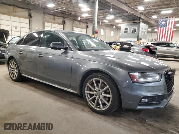 2015 Audi A4 Premium with VIN WAUBFAFL1FN013864, listed as a Copart auction lot 51519275 with 106,232 mi miles and Salvage Title. Bid and sale history available at carsss.com. Image 4.