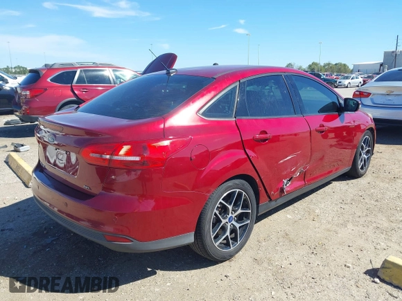 2017 Ford Focus SEL with VIN 1FADP3H26HL337731, listed as a IAAI auction lot 41801917 with 213,466 mi miles. Bid and sale history available at carsss.com. Image 4.
