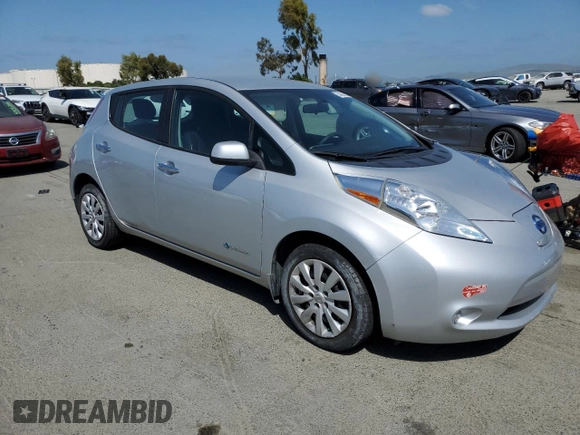 2017 Nissan LEAF S with VIN 1N4BZ0CP7HC307639, listed as a Copart auction lot 54362825 with 57,735 mi miles and Salvage Title. Bid and sale history available at carsss.com. Image 4.