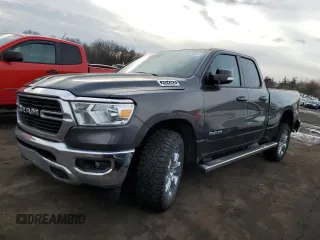 2021 Ram 1500 Big Horn with VIN 1C6SRFBT6MN727653, listed as a Copart auction lot 46327465 with 91,220 mi miles and Salvage Title. Bid and sale history available at carsss.com. Image 1.