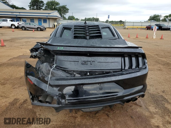 2022 Ford Mustang GT with VIN 1FA6P8CF1N5142135, listed as a Copart auction lot 55276525 with 29,627 mi miles and Salvage title. Bid and sale history available at DreamBid. Image 6.