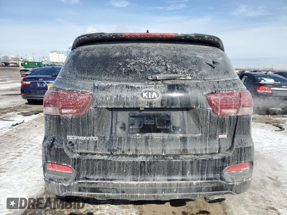 2019 Kia Sorento L with VIN 5XYPG4A35KG593040, listed as a Copart auction lot 45856545 with 93,111 mi miles and Salvage Title. Bid and sale history available at DreamBid. Image 6.