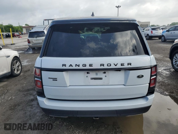 2021 Land Rover Range Rover Autobiography with VIN SALGV5SE1MA448455, listed as a Copart auction lot 59468815 with 93,542 mi miles and Salvage title. Bid and sale history available at DreamBid. Image 6.