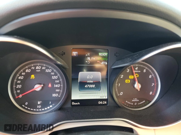2017 Mercedes-Benz C 350e with VIN 55SWF4HB6HU233933, listed as a Copart auction lot 53337505 with 47,088 mi miles and Salvage Title. Bid and sale history available at DreamBid. Image 9.