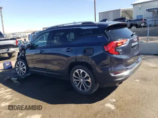 2018 GMC Terrain SLT with VIN 3GKALPEX5JL325116, listed as a Copart auction lot 46791435 with 98,385 mi miles and Salvage Title. Bid and sale history available at carsss.com. Image 2.