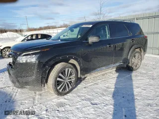 2022 Nissan Pathfinder Platinum with VIN 5N1DR3DF6NC224561, listed as a Copart auction lot 87052854 with 75,233 mi miles and Salvage Title. Bid and sale history available at carsss.com. Image 1.