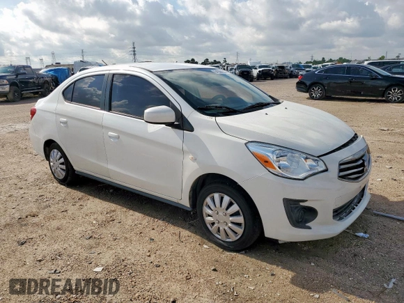 2019 Mitsubishi Mirage ES with VIN ML32F3FJXKHF03554, listed as a Copart auction lot 64559055 with 78,070 mi miles and Salvage title. Bid and sale history available at DreamBid. Image 4.