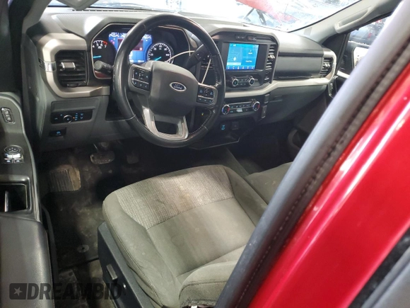 2021 Ford F-150 XL with VIN 1FTMF1EP1MKD58908, listed as a Copart auction lot 51417405 with 60,962 mi miles and Salvage title. Bid and sale history available at DreamBid. Image 8.