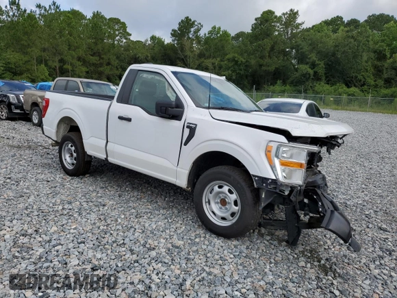 2022 Ford F-150 XL with VIN 1FTMF1CB1NKE65448, listed as a Copart auction lot 60610254 with 9,587 mi miles and Salvage Title. Bid and sale history available at carsss.com. Image 4.