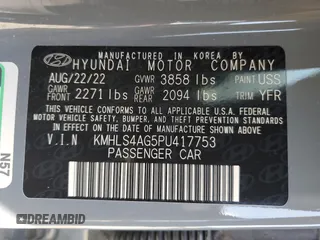 2023 Hyundai Elantra SEL с VIN KMHLS4AG5PU417753, выставлен на аукционе Copart как лот 53434915 с пробегом 15 147 миль миль и Списание • Salvage title. История ставок и продаж доступна на DreamBid. Изображение 12.