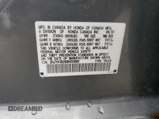 2008 Honda Ridgeline RT с VIN 2HJYK16288H513981, выставлен на аукционе Copart как лот 62737415 с пробегом 141 476 миль миль и Списание • Salvage title. История ставок и продаж доступна на DreamBid. Изображение 12.