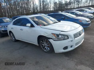 2014 Nissan Maxima SV with VIN 1N4AA5AP2EC466535, listed as a IAAI auction lot 41699207 with 150,204 mi miles and . Bid and sale history available at DreamBid. Image 1.