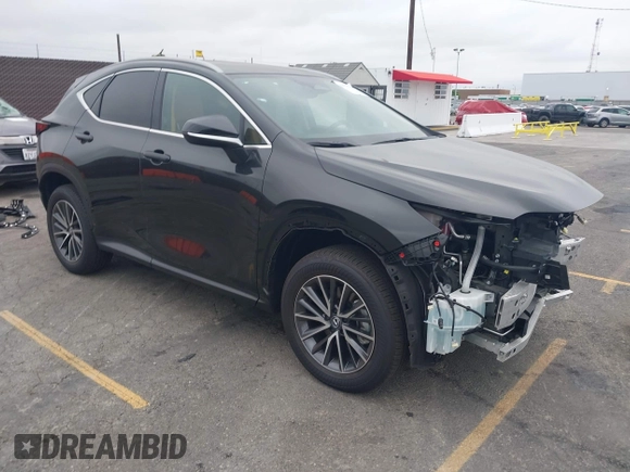 2025 Lexus NX 350h with VIN 2T2AKCEZ4SC040898, listed as a IAAI auction lot 42779728 with 6,475 mi miles and . Bid and sale history available at DreamBid. Image 1.
