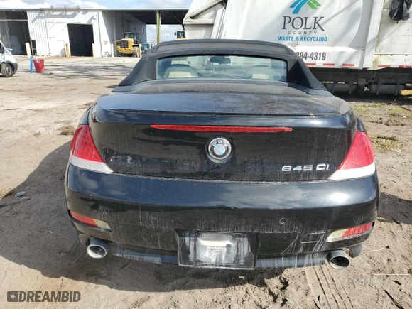 2005 BMW 6 Series 645Ci with VIN WBAEK73405B325330, listed as a Copart auction lot 84052984 with 138,783 mi miles and Salvage Title. Bid and sale history available at carsss.com. Image 6.