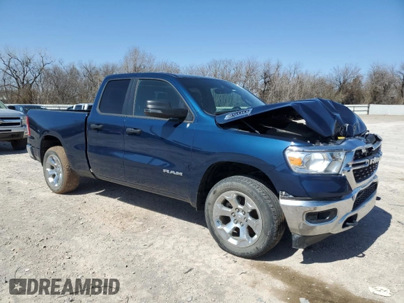 2023 Ram 1500 Big Horn with VIN 1C6SRFBT0PN610994, listed as a Copart auction lot 46251105 with 47,578 mi miles and Salvage Title. Bid and sale history available at carsss.com. Image 4.