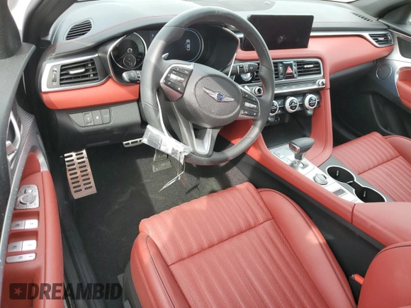 2023 Genesis G70 2.0T with VIN KMTG34TA7PU121730, listed as a Copart auction lot 75215424 with 937 mi miles and Non Repairable. Bid and sale history available at carsss.com. Image 8.