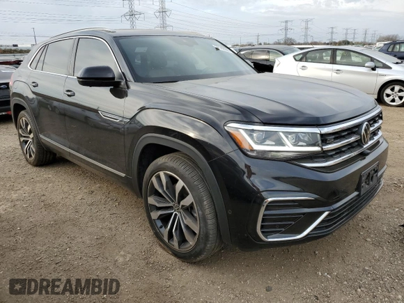 2021 Volkswagen Atlas SEL Premium R-Line with VIN 1V2FE2CA1MC205020, listed as a Copart auction lot 77742994 with 25,047 mi miles and Salvage title. Bid and sale history available at DreamBid. Image 4.