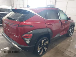 2024 Hyundai Kona Limited with VIN KM8HECA39RU167604, listed as a IAAI auction lot 41595060 with 15,944 mi miles. Bid and sale history available at carsss.com. Image 4.