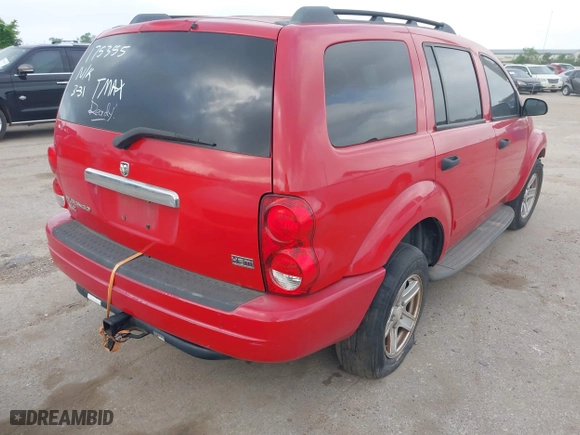 2004 Dodge Durango SLT with VIN 1D4HD48D54F175355, listed as a IAAI auction lot 41929379 with 257,620 mi miles. Bid and sale history available at carsss.com. Image 4.