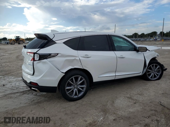 2023 Acura RDX w/Technology Package with VIN 5J8TC1H59PL009140, listed as a Copart auction lot 74685164 with 5,794 mi miles and Non Repairable. Bid and sale history available at carsss.com. Image 3.