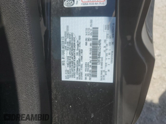 2005 Ford Mustang Deluxe with VIN 1ZVFT84N655254096, listed as a Copart auction lot 62481145 with 113,078 mi miles and Salvage title. Bid and sale history available at DreamBid. Image 12.