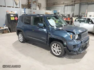 2020 Jeep Renegade Latitude with VIN ZACNJBBBXLPL56884, listed as a IAAI auction lot 39932114 with 27,431 mi miles. Bid and sale history available at carsss.com. Image 1.