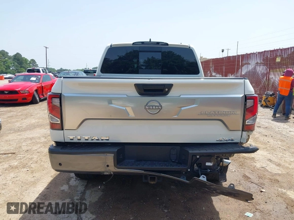 2024 Nissan Titan Pro-4X with VIN 1N6AA1ED7RN101486, listed as a IAAI auction lot 42243136 with 39,223 mi miles and . Bid and sale history available at DreamBid. Image 16.