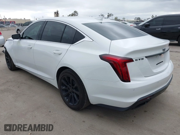 2022 Cadillac CT5 Luxury with VIN 1G6DM5RK6N0136036, listed as a IAAI auction lot 41825024 with 14,325 mi miles. Bid and sale history available at carsss.com. Image 3.