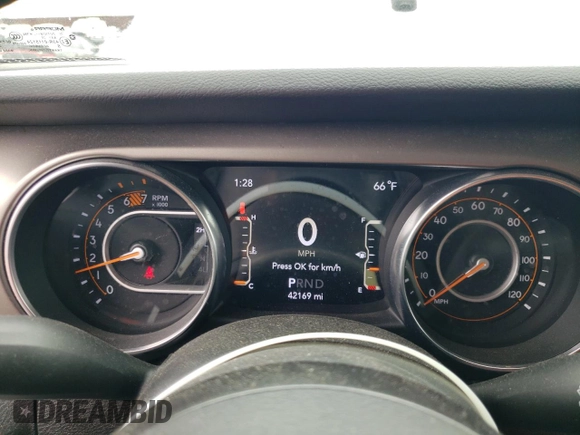2021 Jeep Wrangler Unlimited Willys with VIN 1C4HJXDN2MW515423, listed as a Copart auction lot 55678745 with 42,169 mi miles and Salvage Title. Bid and sale history available at DreamBid. Image 9.