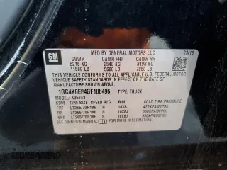 2016 Chevrolet Silverado 3500HD LTZ with VIN 1GC4K0E84GF186496, listed as a Copart auction lot 88134395 with 186,226 mi miles and Salvage Title. Bid and sale history available at DreamBid. Image 12.